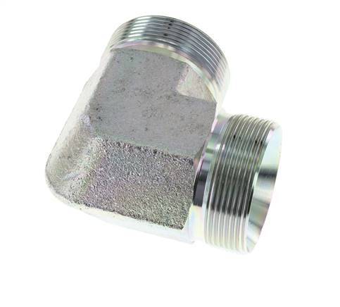 90deg Angled Fitting G2'' High Pressure Steel 60° Cone 175bar (2458.75psi) Hydraulic
