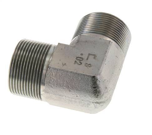 90deg Angled Fitting G1 1/2'' High Pressure Steel 60° Cone 190bar (2669.5psi) Hydraulic