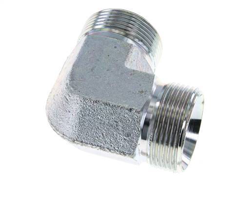 90deg Angled Fitting G1 1/4'' High Pressure Steel 60° Cone 190bar (2669.5psi) Hydraulic
