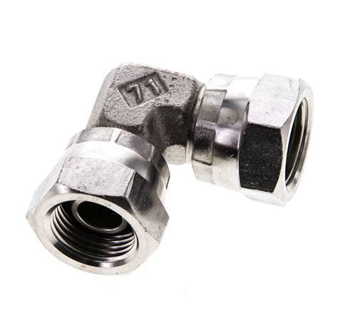 90deg Angled Fitting G3/8'' Female High Pressure Stainless Steel 60° Cone 425bar (5971.25psi) Hydraulic