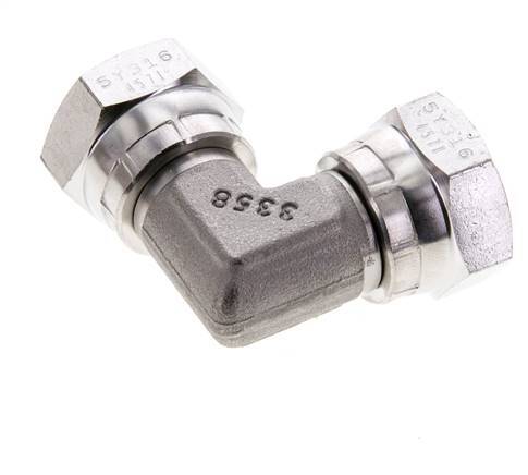 90deg Angled Fitting G1/2'' Female High Pressure Stainless Steel 60° Cone 300bar (4215.0psi) Hydraulic