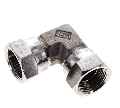 90deg Angled Fitting G3/4'' Female High Pressure Stainless Steel 60° Cone 175bar (2458.75psi) Hydraulic