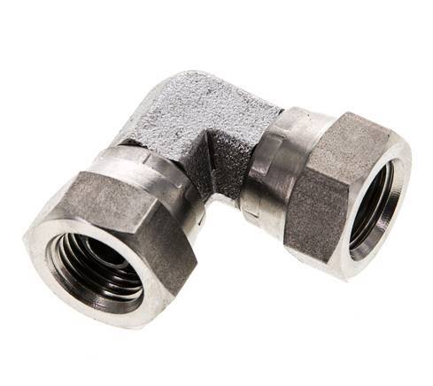 90deg Angled Fitting G1/4'' Female High Pressure Stainless Steel 60° Cone 575bar (8078.75psi) Hydraulic