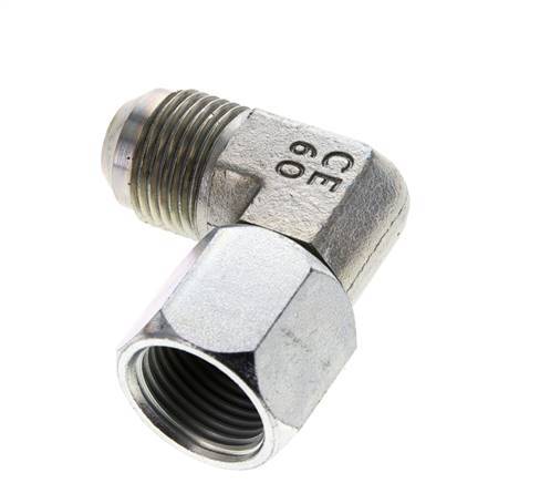 90deg JIC Angled Fitting UNF 7/8''-14 Male x Female Steel 210bar (2950.5psi)