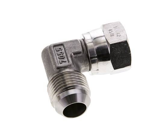 90deg JIC Angled Fitting UN 1-1/16''-12 Male x Female Stainless Steel 210bar (2950.5psi)