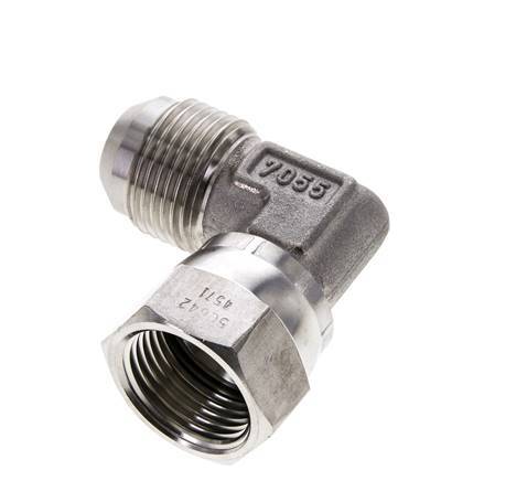 90deg JIC Angled Fitting UN 1-1/16''-12 Male x Female Stainless Steel 210bar (2950.5psi)