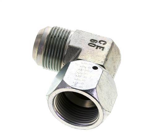 90deg JIC Angled Fitting UN 1-5/16''-12 Male x Female Steel 170bar (2388.5psi)