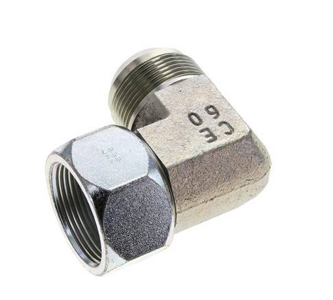 90deg JIC Angled Fitting UN 1-5/8''-12 Male x Female Steel 140bar (1967.0psi)