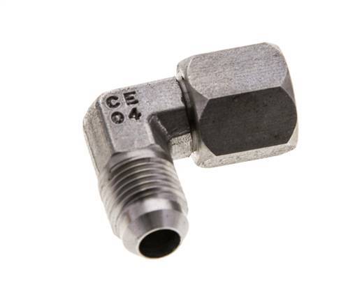 90deg JIC Angled Fitting UNF 9/16''-18 Male x Female Stainless Steel 275bar (3863.75psi)