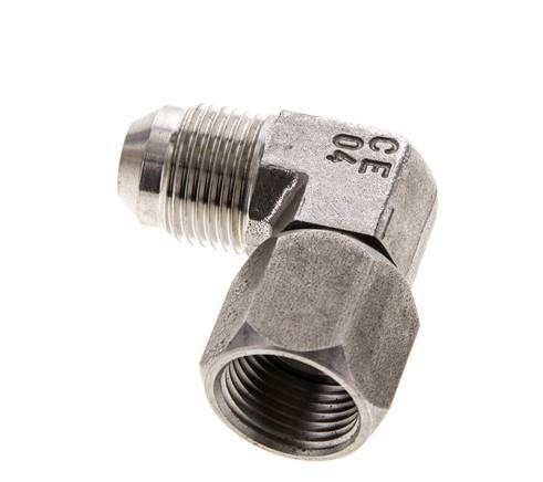 90deg JIC Angled Fitting UNF 3/4''-16 Male x Female Stainless Steel 275bar (3863.75psi)