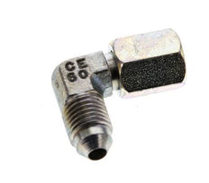 90deg JIC Angled Fitting UNF 7/16''-20 Male x Female Steel 310bar (4355.5psi)