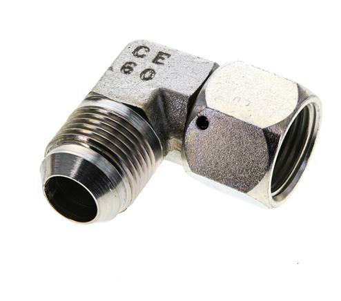90deg JIC Angled Fitting UN 1-1/16''-12 Male x Female Steel 210bar (2950.5psi)