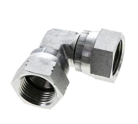 90deg JIC Angled Fitting UNF 7/8''-14 Steel 210bar (2950.5psi)