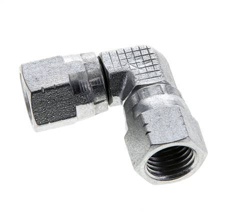 90deg JIC Angled Fitting UNF 7/16''-20 Steel 310bar (4355.5psi)