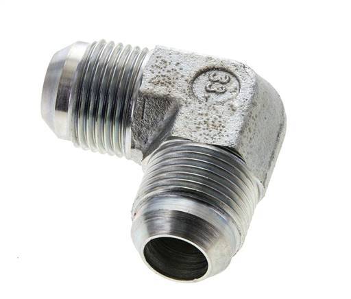 90deg JIC Angled Fitting UN 1-1/16''-12 Male Steel 350bar (4917.5psi)