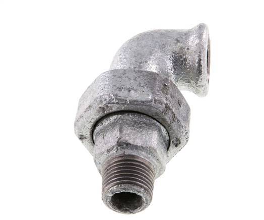 90deg Angled Connector 1/2'' Male R x Female Rp Cast Iron Conical Seal 25bar (351.25psi)