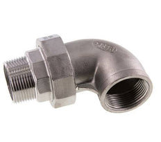 90deg Angled Connector 1 1/4'' Male R x Female Rp Stainless Steel Conical Seal 16bar (224.8psi)