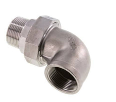 90deg Angled Connector 1 1/4'' Male R x Female Rp Stainless Steel Conical Seal 16bar (224.8psi)