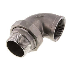 90deg Angled Connector 2'' Male R x Female Rp Stainless Steel Conical Seal 16bar (224.8psi)