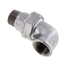 90deg Angled Union Connector 1'' Male R x Female Rp Cast Iron Flat Seal Centellen 25bar (351.25psi)