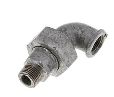 90deg Angled Union Connector 3/8'' Male R x Female Rp Cast Iron Flat Seal Centellen 25bar (351.25psi)