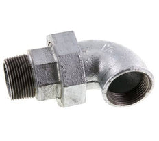 90deg Angled Union Connector 1 1/4'' Male R x Female Rp Cast Iron Flat Seal Centellen 25bar (351.25psi)
