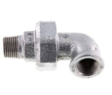 90deg Angled Union Connector 1/2'' Male R x Female Rp Cast Iron Flat Seal Centellen 25bar (351.25psi)