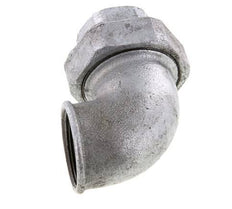 90deg Union Connector Rp1 1/2'' Female Cast Iron Conical Seal 25bar (351.25psi)