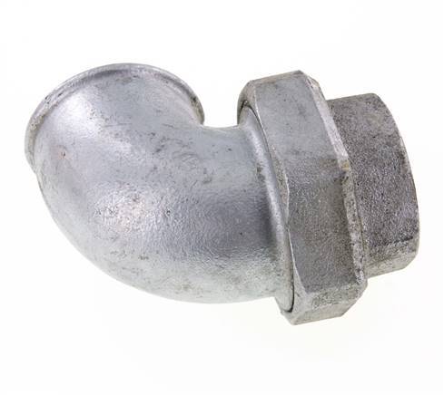 90deg Union Connector Rp2'' Female Cast Iron Conical Seal 25bar (351.25psi)