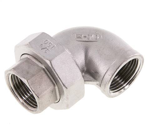 90deg Union Connector Rp3/4'' Female Stainless Steel Conical Seal 16bar (224.8psi)