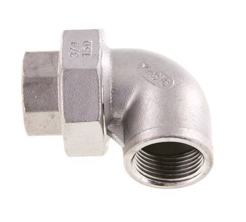 90deg Union Connector Rp3/4'' Female Stainless Steel Conical Seal 16bar (224.8psi)