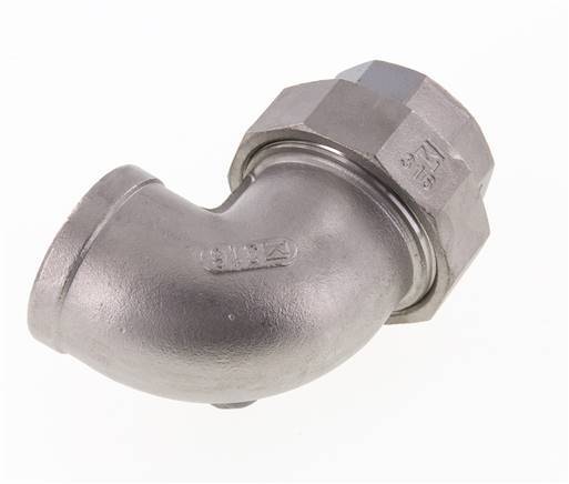90deg Union Connector Rp1 1/4'' Female Stainless Steel Conical Seal 16bar (224.8psi)
