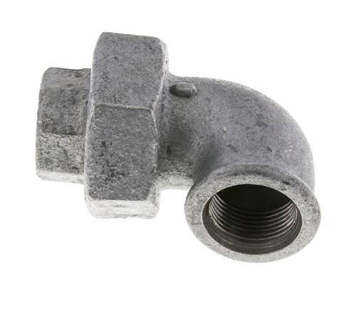 90deg Angled Union Connector Rp3/4'' Female Cast Iron Flat Seal Centellen 25bar (351.25psi)