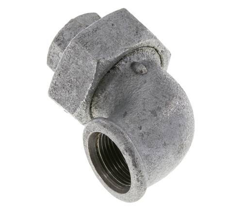 90deg Angled Union Connector Rp3/4'' Female Cast Iron Flat Seal Centellen 25bar (351.25psi)