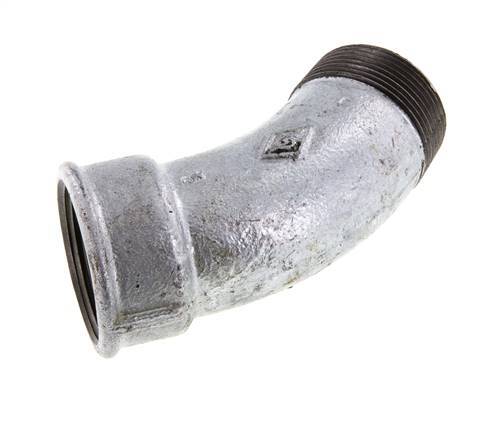 Elbow Fitting 45deg R1 1/2'' Male x Rp1 1/2'' Female Cast Iron 25bar (351.25psi)
