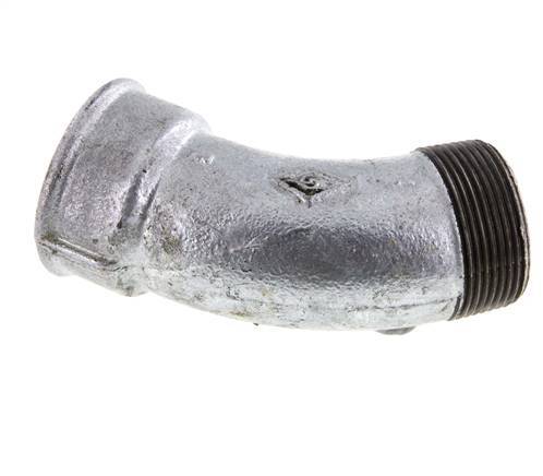 Elbow Fitting 45deg R1 1/2'' Male x Rp1 1/2'' Female Cast Iron 25bar (351.25psi)