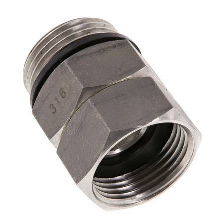 Rotary Joint G1'' Female x Male Hot Water Stainless Steel FKM 30bar (421.5psi)