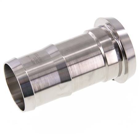 Sanitary (Dairy) Fitting 68mm Cone x 2 inch (50 mm) Hose Pillar Stainless Steel