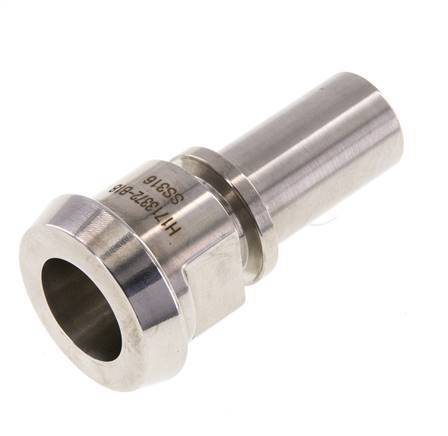 DIN 11851 Sanitary (Dairy) Fitting 36mm Cone x 3/4 inch (19 mm) Hose Pillar Stainless Steel Safety Collar