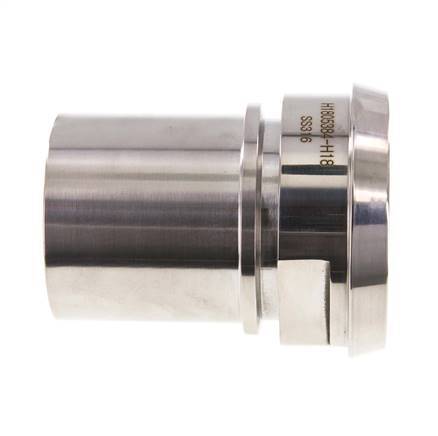 DIN 11851 Sanitary (Dairy) Fitting 86mm Cone x 2 1/2 inch (65 mm) Hose Pillar Stainless Steel Safety Collar