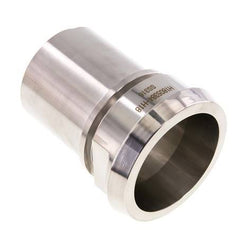 DIN 11851 Sanitary (Dairy) Fitting 86mm Cone x 2 1/2 inch (65 mm) Hose Pillar Stainless Steel Safety Collar