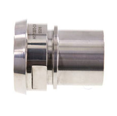 DIN 11851 Sanitary (Dairy) Fitting 68mm Cone x 2 inch (50 mm) Hose Pillar Stainless Steel Safety Collar