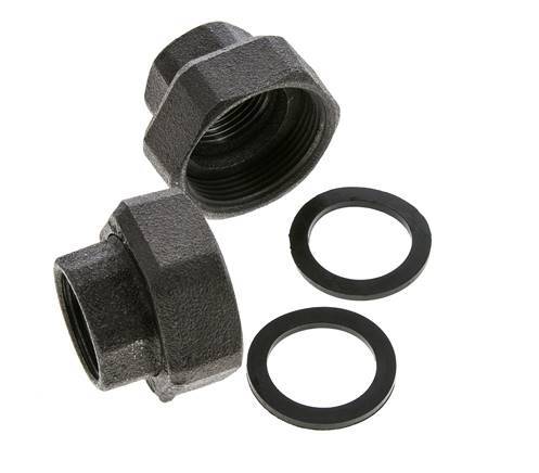 Pump Fitting Rp1'' x G 1 1/2 inch Cast Iron Flat Seal NBR 20bar (281.0psi)