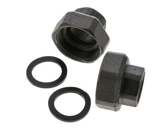 Pump Fitting Rp1'' x G 1 1/2 inch Cast Iron Flat Seal NBR 20bar (281.0psi)