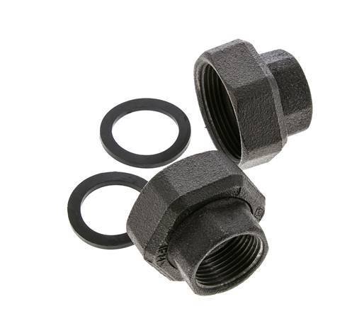 Pump Fitting Rp1'' x G 1 1/2 inch Cast Iron Flat Seal NBR 20bar (281.0psi)