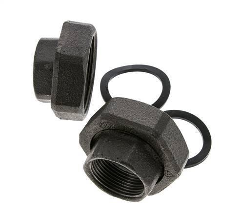 Pump Fitting Rp1 1/4'' x G 2 inch Cast Iron Flat Seal NBR 20bar (281.0psi)