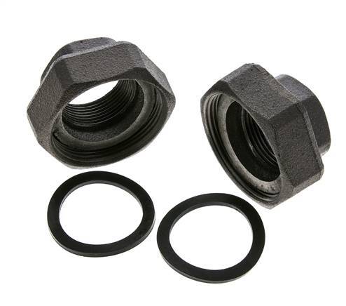 Pump Fitting Rp1 1/4'' x G 2 inch Cast Iron Flat Seal NBR 20bar (281.0psi)