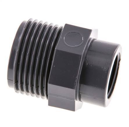 Reducing Ring Rp1/2'' Female x G1'' Male PVC-U 16bar (224.8psi) EN 1452-3 [5 Pieces]