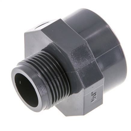 Reducing Adapter G3/4'' Male x Rp1'' Female PVC-U 16bar (224.8psi) EN 1452-3 [2 Pieces]
