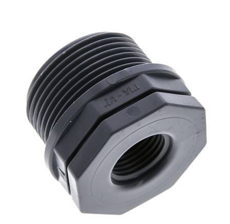 Reducing Ring G1/2'' Female x G1 1/4'' Male Polypropylene (pp) 10bar (140.5psi) FDA 46mm Hex